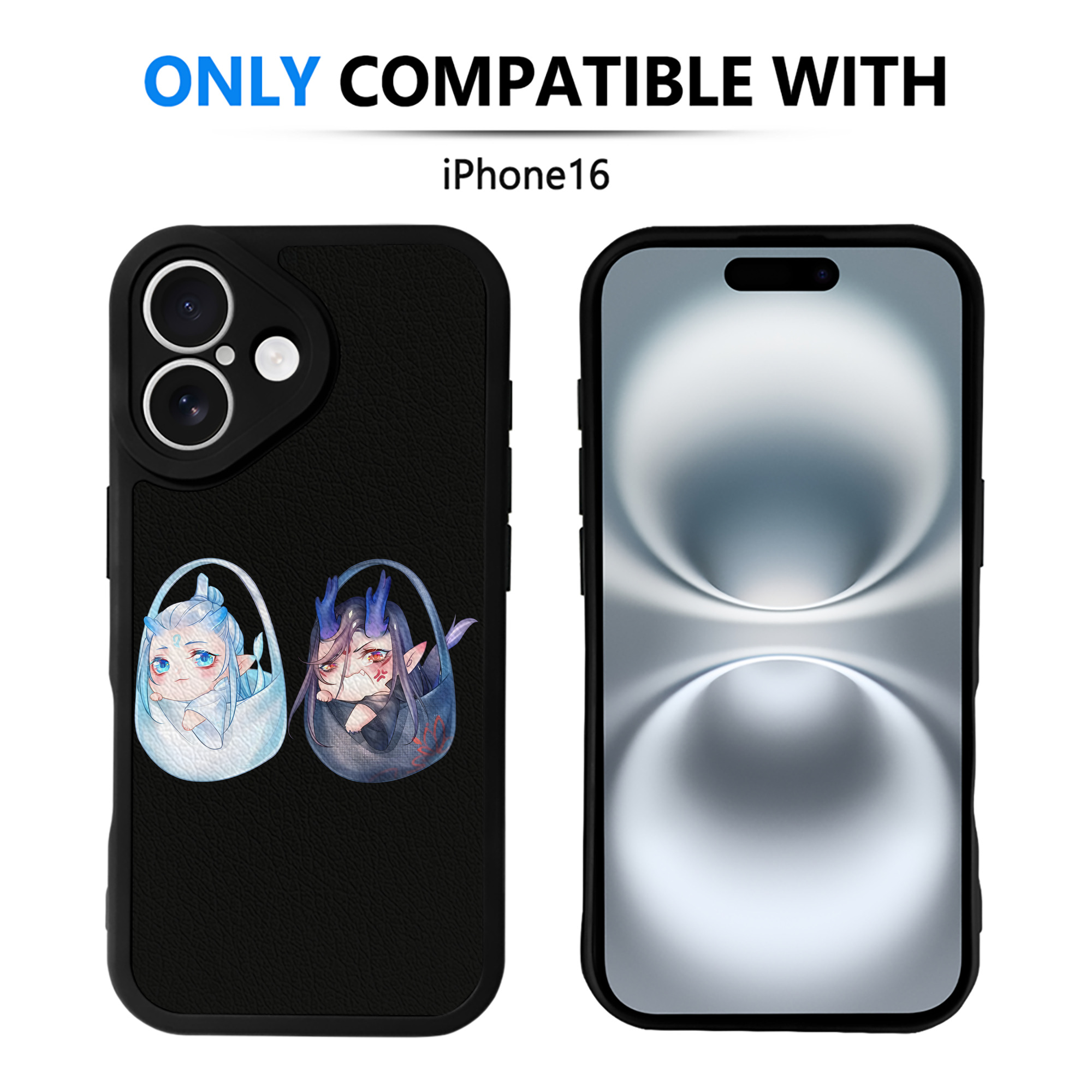 （画像用） Ne Zha 2 ナタ 魔童の大暴れ 【iPhone 16シリーズ対応】シリコンスマホケース（レザー調） 材質：シリコン